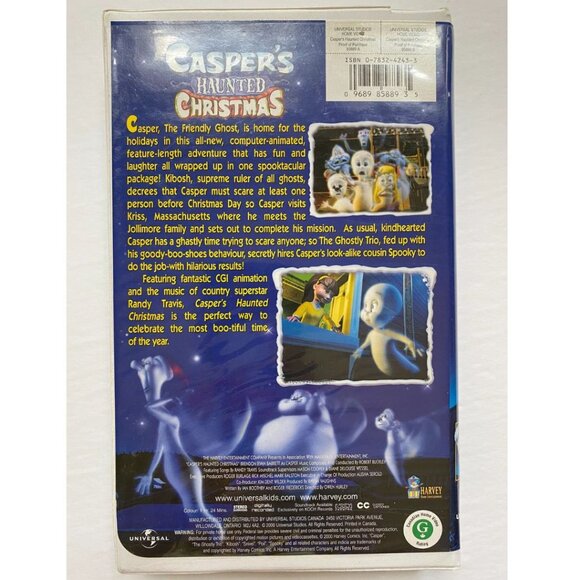 2000 Caspers Haunted Christmas VHS Video Animated Full Length Film - Picture 2 of 3